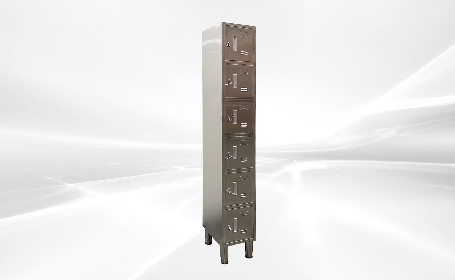 NSF 6 Door Stainless Steel Locker assembled HT-L-6