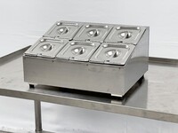 6 container 1-6 seasoning box condiment station CS16-6
