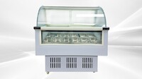12 pan Ice Cream Gelato Display Dipping Cabinet freezer QBQ-188