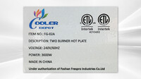 NSF Two Burner Heavy Duty Electric Hot Plate hotplate FG-02A