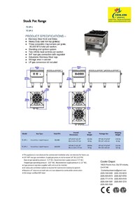 NSF Stock Pot Range 1 Burner 18 inches TC-SP1