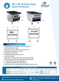 NSF 18 inches Stock Pot Range 1 Burner  76000BTU  HS-1