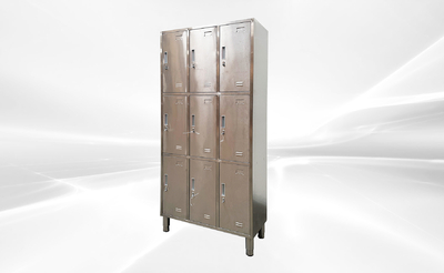 NSF 9 Door Stainless Steel Locker assembled HT-L-9