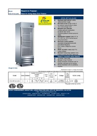 NSF Glass Door Stainless Steel Commercial Freezer CFD-1FFGSS