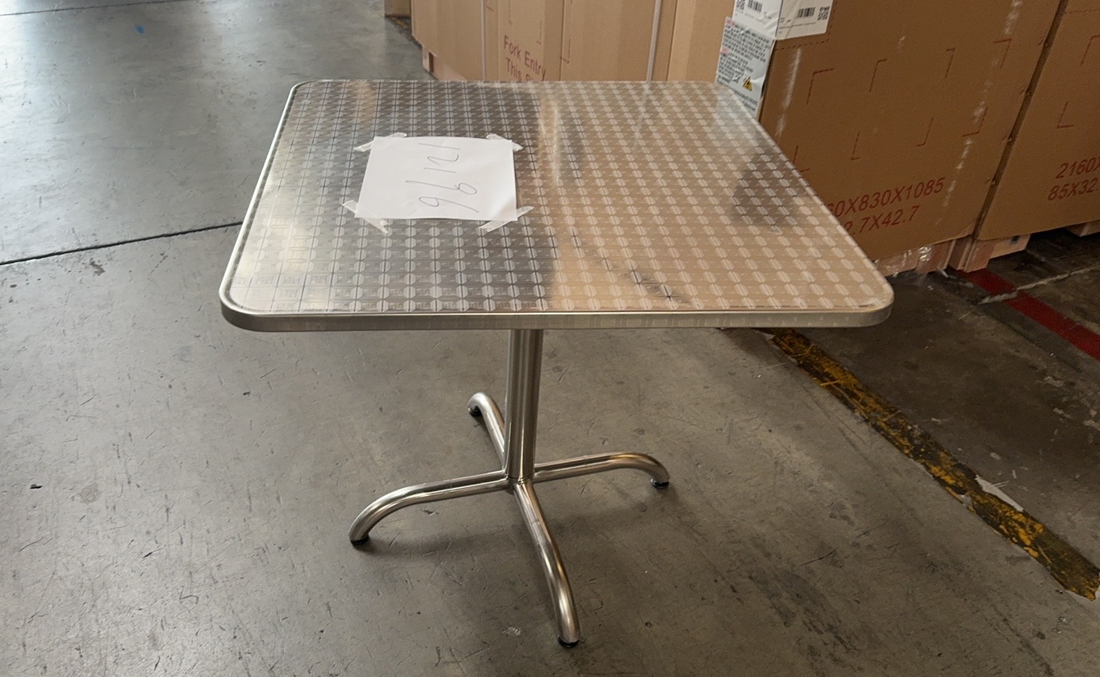 Clearance Stainless steel outdoor table 36*36 ins 12196