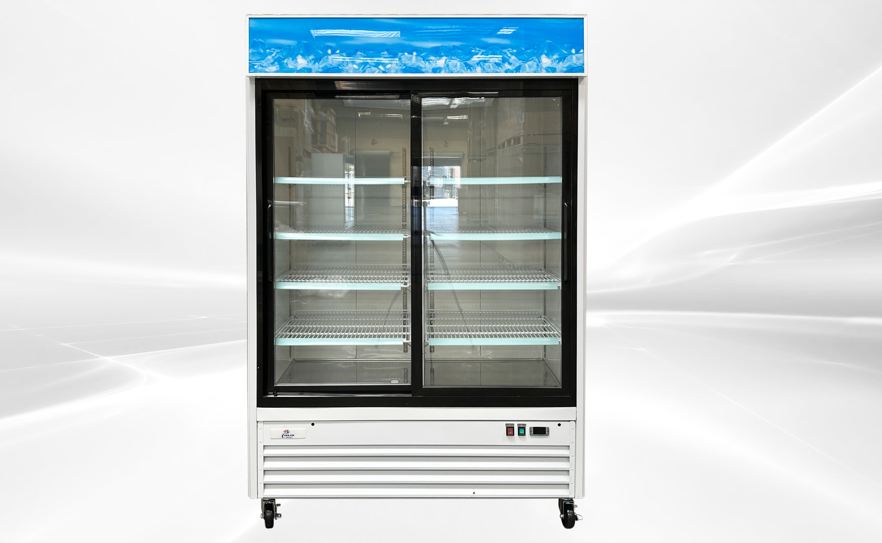 NSF Two glass door refrigerator G1.2YBM2F slide