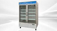NSF 53 ins Two glass door freezer SS door D1.2BM2F
