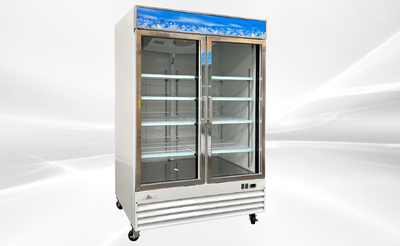 NSF 53 ins Two glass door freezer SS door D1.2BM2F