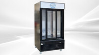 NSF 40 inches Two Slide glass Door Refrigerator ESM-33SR