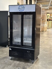 NSF 40 inches Two Slide glass Door Refrigerator ESM-33SR