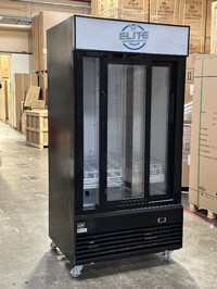 NSF 40 inches Two Slide glass Door Refrigerator ESM-33SR