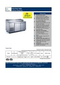 NSF Pizza Prep Table Refrigerator 71 ins PICL2