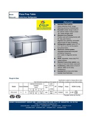 NSF Pizza Prep Table Refrigerator 92 ins PICL3