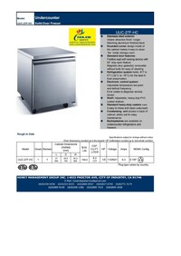 NSF Undercounter freezer 27 ins UUC-27F-E-HC