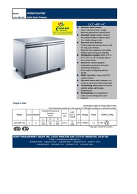 NSF Undercounter freezer 48 ins UUC-48F-E-HC
