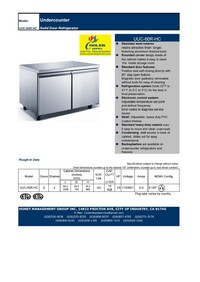 NSF Undercounter refrigerator 60 ins TUC60R UUC-60R-E-HC