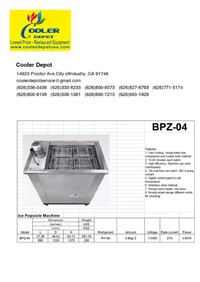 Commercial Popsicle Machine ice pop maker BPZ-04