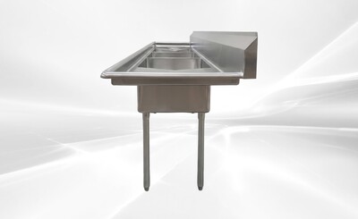 90 ins Stainless Steel 3 Compartment Sink NSF HN-C3T181812-18LR