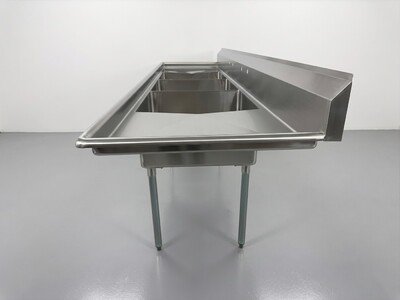 120 in Stainless Steel 3 Compartment sink NSF HN-C3T242412-24LR