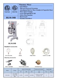 Commercial Dough Mixers NSF 30 qt mixer HLM-30Big