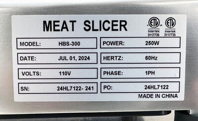 NSF 12 ins Commercial Blade Stainless Steel Meat Slicer HBS-300