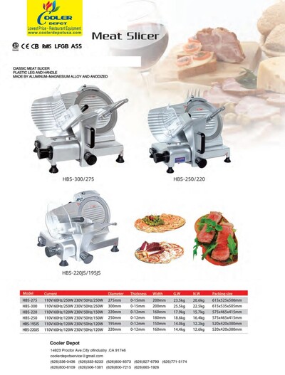 NSF 12 ins Commercial Blade Stainless Steel Meat Slicer HBS-300