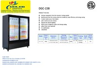 NSF 48 ins Two Glass Door Refrigerated Display Cooler GDC-15B
