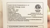 NSF Commercial Orange Juicer Squeezer Extractor Machine 2000E-2