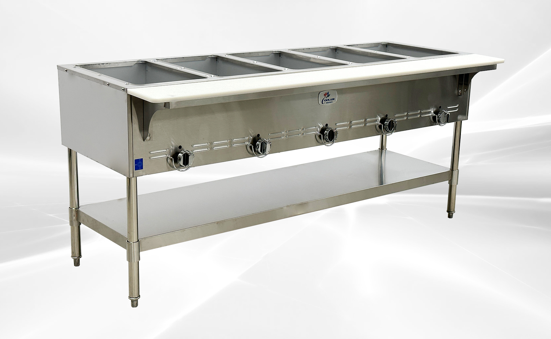 steam table 5 pan warmer sneeze guard NSF GBM-5