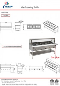 steam table 5 pan warmer sneeze guard NSF GBM-5