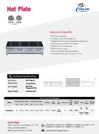 NSF 48 ins Eight burner gas heavy hot plates CCHPA48