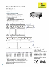 NSF 12 ins gas heavy duty griddle TC-G12-M