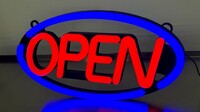 LED Tube Neon Business Open Sign Oval Shaped M35