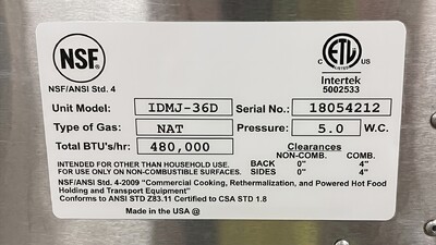 NSF 36ins double step up chinese wok range US made US13X4