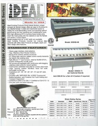 NSF 36 ins gas shish kabab broiler made in USA