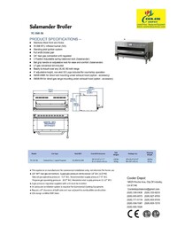 NSF 36 ins Gas Salamander Broiler TC-SM36