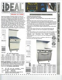 NSF 36 ins gas oven range made in USA