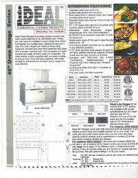 NSF 48 inches gas oven range made in USA