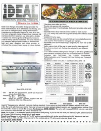 NSF 60 ins gas oven range made in USA
