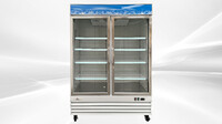 NSF Merchandiser Refrigerator 2 glass door cooler G1.2BM2F wing