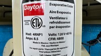 NSF Evaporative Cooler Supply fan Down-Draft 4800 CFM