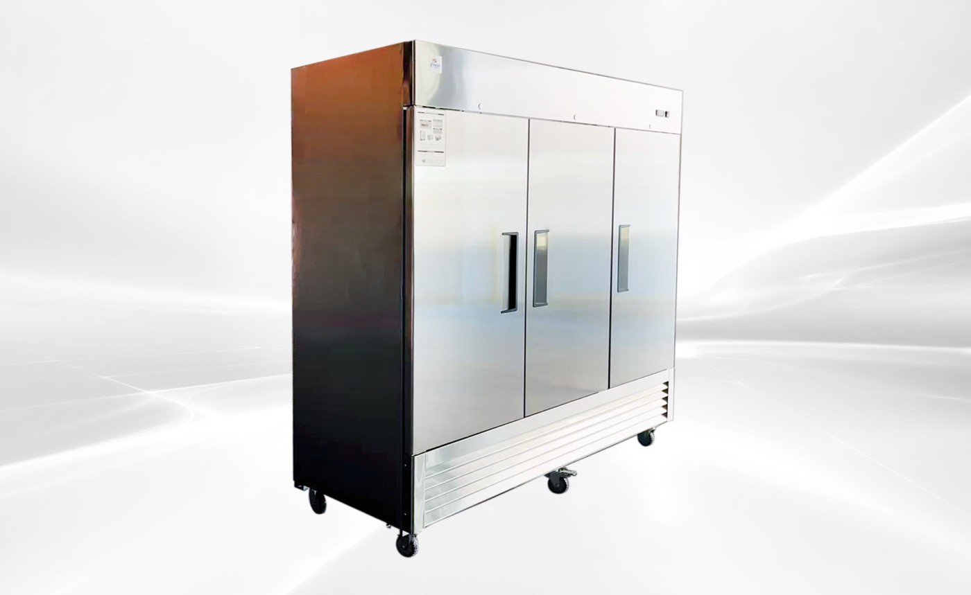 NSF Reach In Three Door Refrigerator SS interior KR-82B