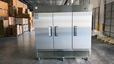 NSF Reach In Three Door Refrigerator SS interior KR-82B
