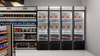 NSF Drink Beverage glass door refrigerator 15.2 cu ft LG-430