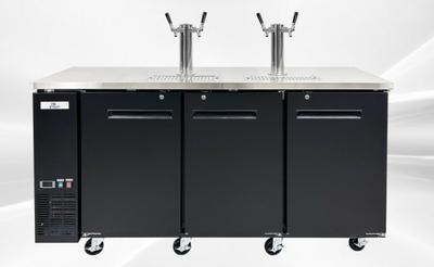 NSF 72 ins Depth Kegerator Beer dispenser 4 tap UUD-24-72