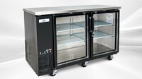NSF 60 ins Beer Black Glass Door Back Bar Cooler case UBB24-60G-