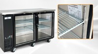 NSF 60 ins Beer Black Glass Door Back Bar Cooler case UBB24-60G-