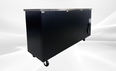 NSF 72 ins Beer Bar Glass Door Refrigerator Black case UBB24-72G