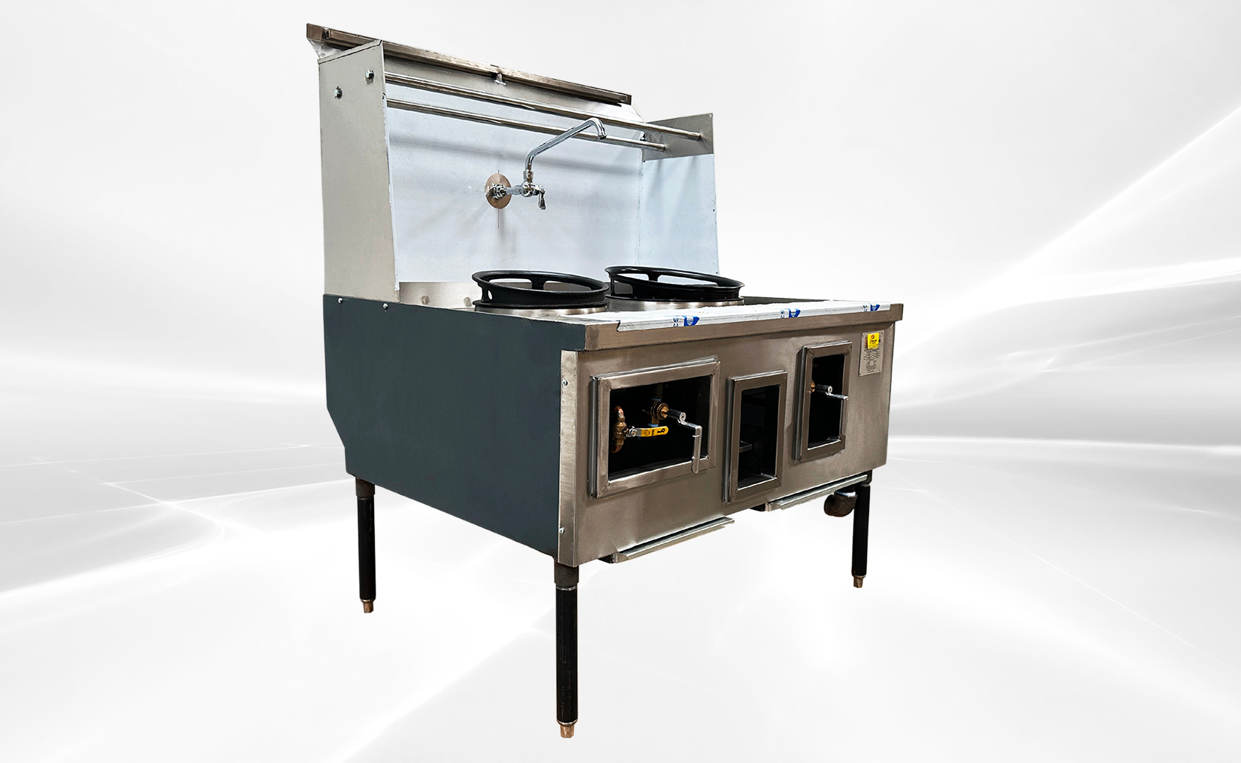 NSF 44 to 47 inches 2 hole Chinese Wok Range made USA CWRUS-2H