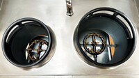 NSF 44 to 47 inches 2 hole Chinese Wok Range made USA CWRUS-2H